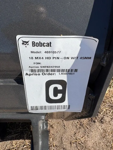2026 BOBCAT 18 MX4 HD PIN