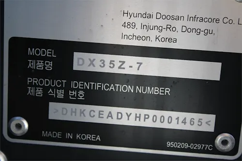 2022 DOOSAN DX35Z-7