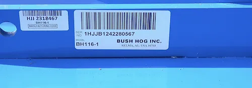  BUSH HOG BH116