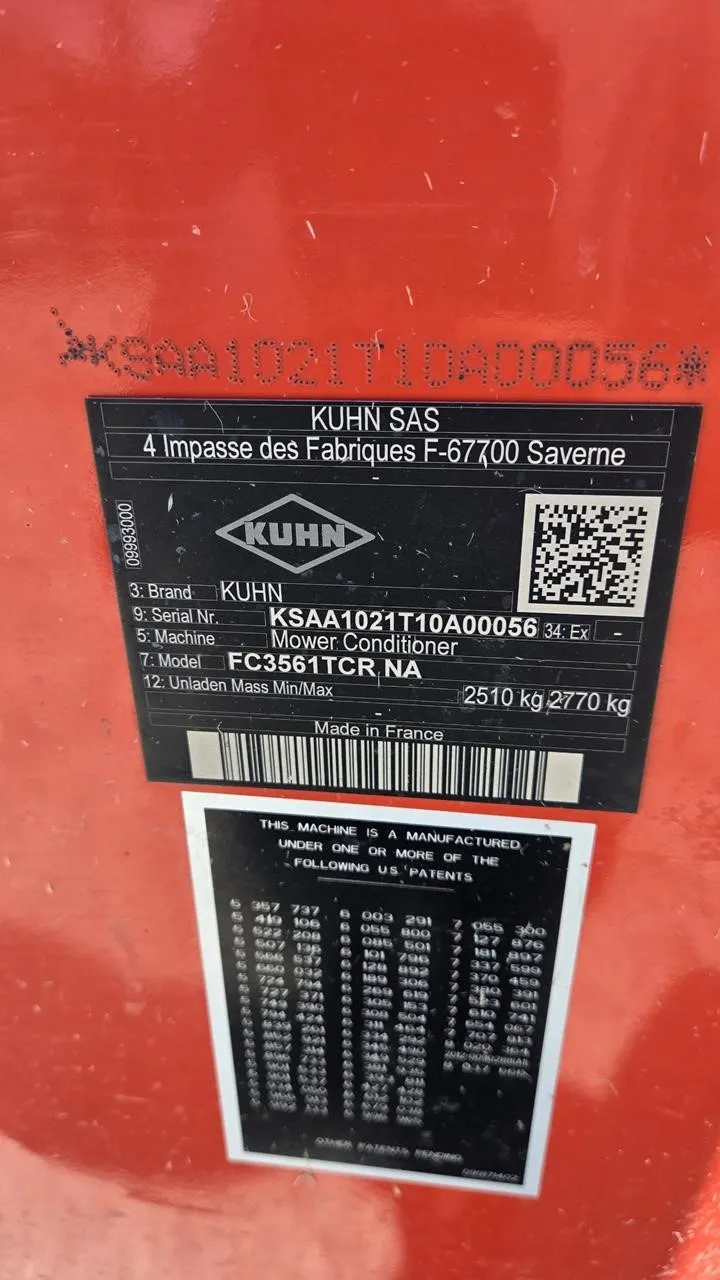 2024 KUHN FC3561TCR