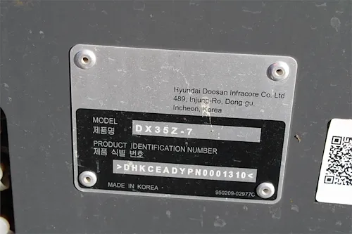 2022 DOOSAN DX35Z-7