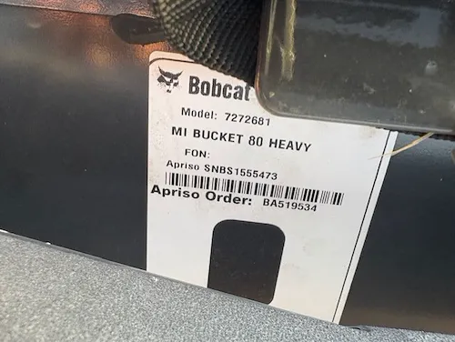 2026 BOBCAT 80" HEAVY DUTY BUCKET